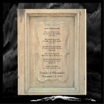 Quadro De Madeira Apache Wedding Bençando Fundo De Madeira Antiga 8x<br><div class="desc">Esta bela bênção de casamento apache, que começa com "agora você não sentirá chuva... ", é transformada em um poster de 8" x 10", com um fundo da nossa fotografia original de uma velha porta de madeira intacta como fundo sudoeste. Há texto de exemplo na parte inferior para permitir que...</div>
