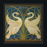 Quadro De Madeira Art Deco Swans<br><div class="desc">Par de arte deco cai nas sementes e na água.</div>