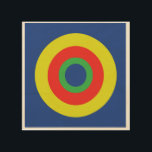 Quadro De Madeira Arte de madeira da parede do bullseye<br><div class="desc">Esta arte de madeira da parede do bullseye de "da coleção do pop art Polly",  é ideal para toda a caverna do homem.</div>