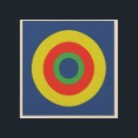 Quadro De Madeira Arte de madeira da parede do bullseye<br><div class="desc">Esta arte de madeira da parede do bullseye de "da coleção do pop art Polly",  é ideal para toda a caverna do homem.</div>