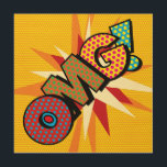 Quadro De Madeira Arte de Pop de Livro de Comédia Retro OMG Fun<br><div class="desc">Um design inspirado na arte,  divertido,  legal e moderno dos quadrinhos,  que coloca o wham,  zap,  pow no seu dia. O presente perfeito para super-heróis,  seus amigos,  família ou como um presente para você mesmo. Desenvolvido pela ComicBookPop © em www.zazzle.com/comicbookpop*</div>