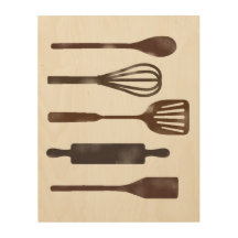 Arte em Parede Rustic Kitchen Wooden