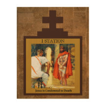 As estações da Cruz #1 de 15 Jesus estão condenada