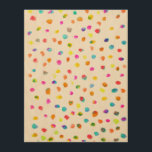 Quadro De Madeira Bolinhas watercolor boho pop art<br><div class="desc">Design simples e bonito de bolinhas ou manchas coloridas de aquarela arco-íris. Design moderno limpo. Whimsical,  boho e divertido,  Brilhante e colorido. Em fundo personalizável para uma aparência bonita e limpa.</div>