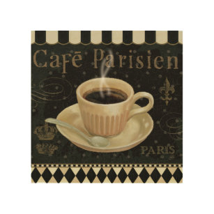 Quadro De Madeira Café Parisien