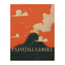 Cartaz de Viagem do Vulcão Eyjafjallajökull