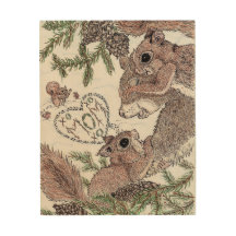 Esquilo-Mãe com Bebês