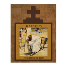 Estações da Cruz #2 de 15 Jesus cruzando