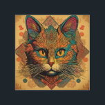 Quadro De Madeira Gato de estilo Vintage Pop Art Louis Wain<br><div class="desc">Gato de estilo Vintage Pop Art Louis Wain</div>