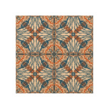Inspirado turco: Marinho texturizado e Terracotta