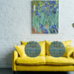 Quadro De Madeira Írises de Vincent van Gogh<br><div class="desc">Apresentando um belo impressão de colheita do óleo de Vincent van Gogh 1889 na pintura de canvas "Irises" criou enquanto ainda estava em Santo-Remy, França, no ano anterior à sua morte em 1890.</div>