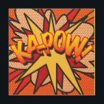 Quadro De Madeira KA-POW Retro Comic Book Pop Art<br><div class="desc">Um design inspirado na arte,  divertido,  legal e moderno dos quadrinhos,  que coloca o wham,  zap,  pow no seu dia. O presente perfeito para super-heróis,  seus amigos,  família ou como um presente para você mesmo. Desenvolvido pela ComicBookPop © em www.zazzle.com/comicbookpop*</div>