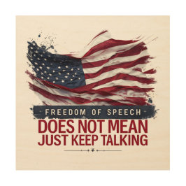 Quadro De Madeira Liberdade de expressão não significa apenas contin
