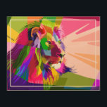 Quadro De Madeira Lion Colorful Pop Prismatic Art Design-62501<br><div class="desc">Lion Colorful Pop Prismatic Art Design-62501</div>