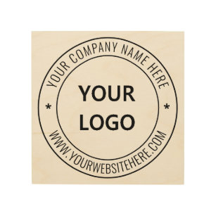 Quadro De Madeira Logotipo e texto personalizados da empresa para su