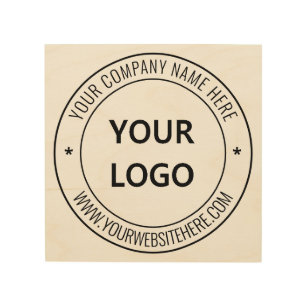 Quadro De Madeira Logotipo Personalizado da Empresa Texto Promociona
