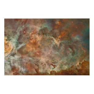 Quadro De Madeira Nuvens Escuras do Espaço Hubble da Nebulosa de Car