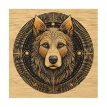 Ouro Guardian: Arte Tribal sobre Madeira