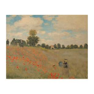 Quadro De Madeira Papoilas selvagens de Claude Monet  , perto de