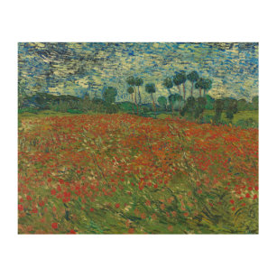 Quadro De Madeira Poppy Field - Vincent van Gogh