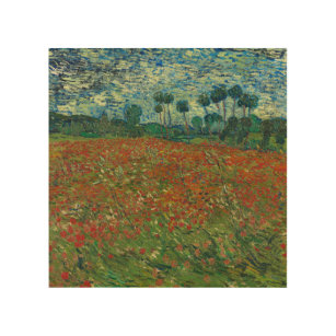 Quadro De Madeira Poppy Field - Vincent van Gogh