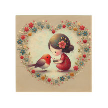 Robin Adulce e Menina Floral Heart