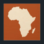 Quadro De Madeira Rust Red Audacio Africa<br><div class="desc">O esboço do mapa africano com cores contrastantes na paleta "Safari" de Emporio Moffa inspirada pela ousada aventura e natureza selvagem do continente.</div>