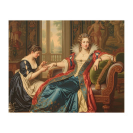 Quadro De Madeira Segredos de Rococo: Beleza Regal em Palácio (