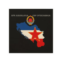 SFR Jugoslávia - Mapa - Emblem - Sinalizador