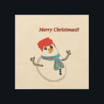 Quadro De Madeira Snowman. Merry Christmas.<br><div class="desc">Boneco de neve fofo e divertido!!Alegria do Natal em seu lar!!</div>