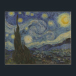 Quadro De Madeira Starry Night por Vincent Van Gogh<br><div class="desc">Starry Night, de Vincent Van Gogh, o óleo na canvas 1889, é uma pintura paisagística de uma vasta rocha de estrelas brilhantes sobre uma paisagem de cidades distantes e colinas rolantes, com uma ascensão de ciprestes solteiro no primeiro plano como uma chama verde-escura. Van Gogh pintou sua estrelada obra-prima não...</div>