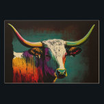Quadro De Madeira Texas Longhorn Cow Pop Art Wood Art<br><div class="desc">Apresentando uma peça de arte de madeira de tipo único que captura o estilo icônico de arte Pop e o espírito robusto do gado Texas Longhorn. Este trabalho de arte impressionante é uma peça de declaração atraente. Com suas cores ousadas e design distintivos, esta Arte do Texas Longhorn Cow Wood...</div>
