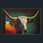 Quadro De Madeira Texas Longhorn Cow Pop Art Wood Art<br><div class="desc">Apresentando uma peça de arte de madeira de tipo único que captura o estilo icônico de arte Pop e o espírito robusto do gado Texas Longhorn. Este trabalho de arte impressionante é uma peça de declaração atraente. Com suas cores ousadas e design distintivos, esta Arte do Texas Longhorn Cow Wood...</div>