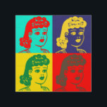 Quadro De Madeira "Tia Pop de Arte Fritzi" Wood Wall Art<br><div class="desc">Nós adaptamos a tia Fritzi e demos a ela uma visão retrô de pop. Adicione um pop de cor à sua decoração com esta imagem única!</div>