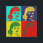 Quadro De Madeira "Tia Pop de Arte Fritzi" Wood Wall Art<br><div class="desc">Nós adaptamos a tia Fritzi e demos a ela uma visão retrô de pop. Adicione um pop de cor à sua decoração com esta imagem única!</div>