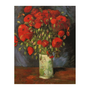 Quadro De Madeira Vase com papagaios vermelhos por Vincent van Gogh