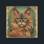 Quadro De Madeira Vintage Pop Art Louis Wain Estilo Retroativo<br><div class="desc">Vintage Pop Art Louis Wain Estilo Retroativo</div>