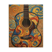 Violão acústico - estilo Van Gogh