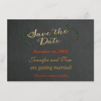 Quadro de Natal Holly Convite para Salvar Data