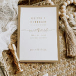 Quadro De Orçamento Salvar O Cartão com fotos De A<br><div class="desc">Este mínimo e moderno salvamento da data do anúncio do casamento mostra cartazes cardíacos para uma maneira divertida de informar seus amigos e família de seu próximo casamento.</div>