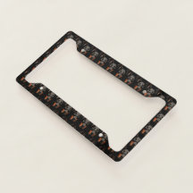 Quadro de Placa de Licença do Doberman