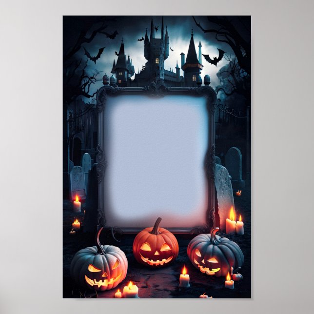 Quadro de Poster de Convite de Vazio de Halloween  (Frente)