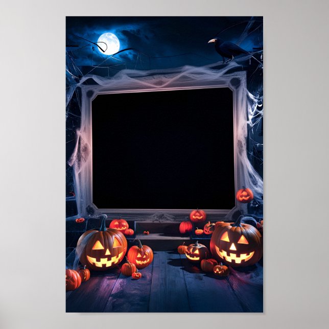 Quadro de Poster de Convite de Vazio de Halloween  (Frente)