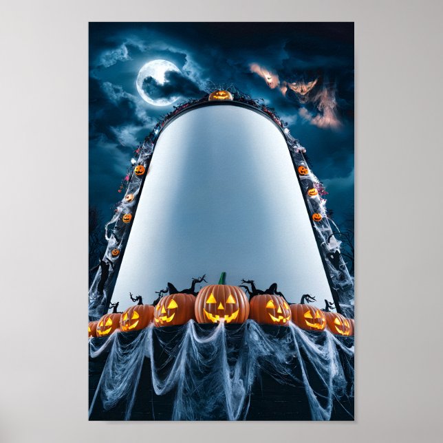Quadro de Poster de Convite para Vazio de Hallowee (Frente)