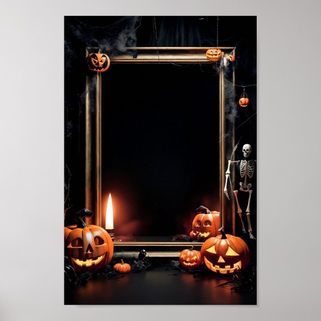 Quadro de Poster de Convite para Vazio de Hallowee (Frente)