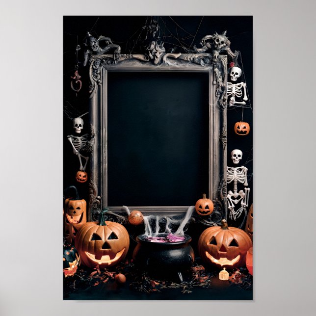 Quadro de Poster de Convite para Vazio de Hallowee (Frente)