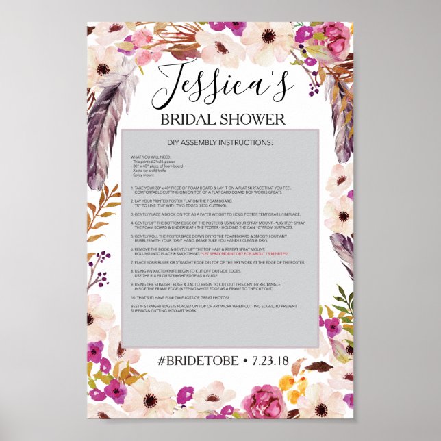 Quadro de Poster de Prop de Foto Boho (Frente)