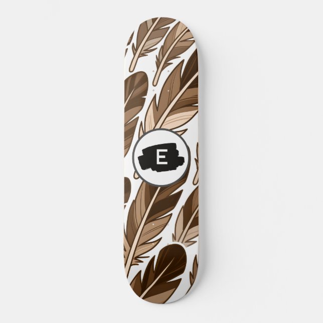 Quadro de skate Boho - Monograma personalizado com (Frente)