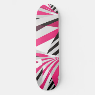 Quadro de skate branco e rosa para as raparigas