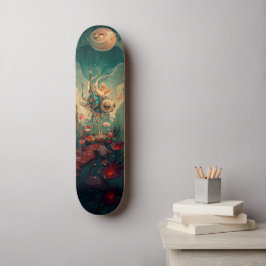 Quadro de skate de arte cósmica fantasiosa